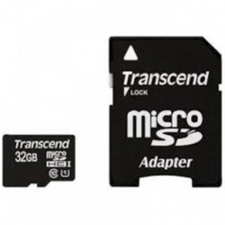 Карта памяти Transcend microSDHC 32GB Class10 UHS-I(TS32GUSDU1)+адаптер