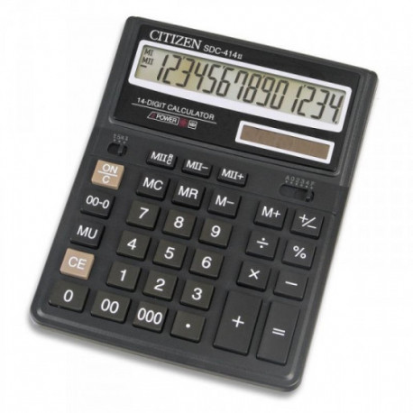Калькулятор настольный Citizen SDC-414 N 14-разрядный черный