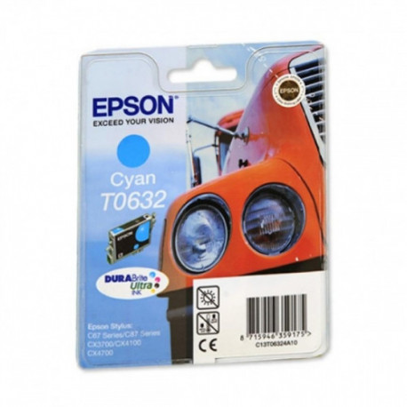 Картридж струйный Epson T0632 C13T06324A голубой оригинальный