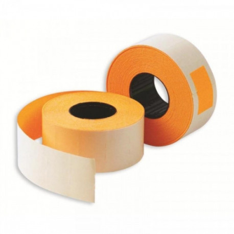 Этикет-лента 26х16 мм оранжевая прямоугольная 1000 штук/рулон 10 рулонов/упаковка
