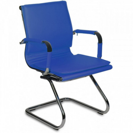 Кресло на полозьях Бюрократ CH-993-Low-V/blue синий искусственная кожа