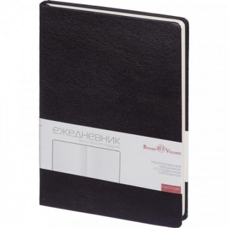 Ежедневник недатированный Bruno Visconti Megapolis искусственная кожа А5 160 листов черный (145x215 мм)