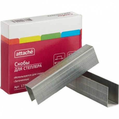 Скобы для степлера N23/20 ATTACHE оцинкованные (160-180 лист) 1000 шт в уп.
