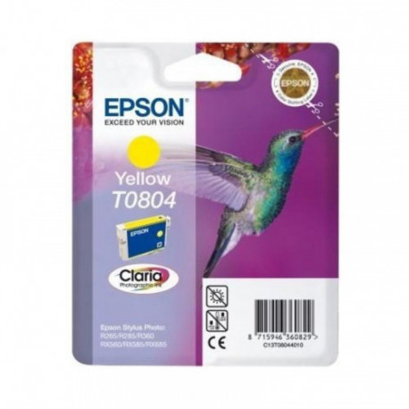 Картридж струйный Epson T0804 C13T08044010/11 желтый оригинальный