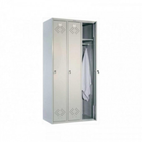 Металлический шкаф для одежды Практик LS-31 850x500x1830 мм 3 отделения