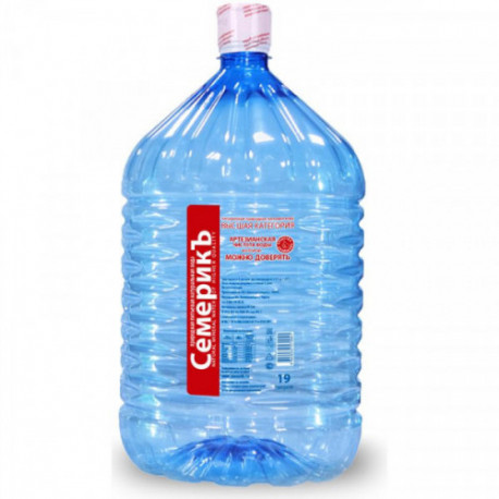 Вода питьевая Семерикъ 19л (одноразовая бутыль)