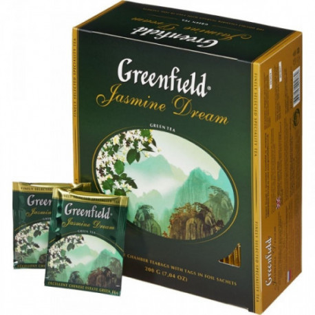 Чай Greenfield Jasmine Dream зеленый 100 пакетиков