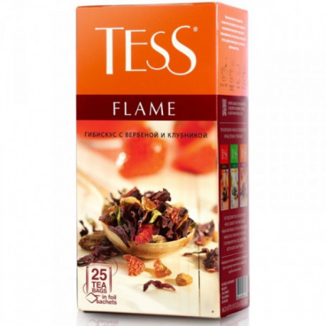 Чай Tess Flame травяной фруктовый 25 пакетиков