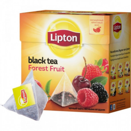 Чай Lipton Forest Fruit черный фруктово-ягодный 20 пакетиков