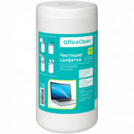 Салфетки  OfficeClean для мониторов всех типов в тубе, 100шт.