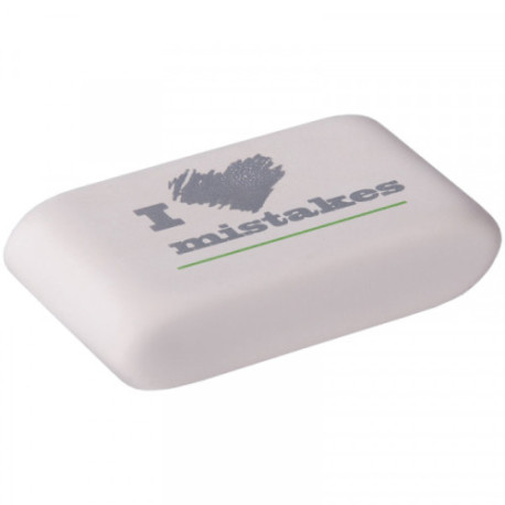 Ластик Berlingo "I love mistakes", прямоугольный,  натуральный каучук, 40*24*10мм