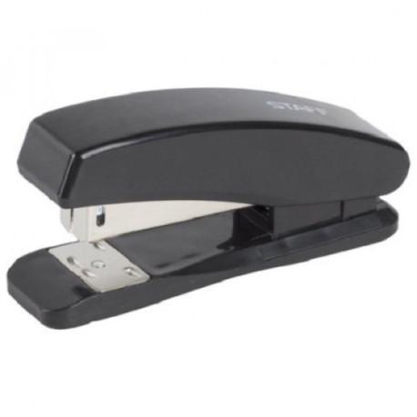 Степлер STAFF, №24/6, до 20 листов, пластиковый корпус, металлический механизм, черный, 224626