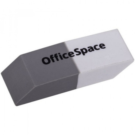 Ластик OfficeSpace, скошенный, комбинированный, термопластичная резина, 41*14*8мм