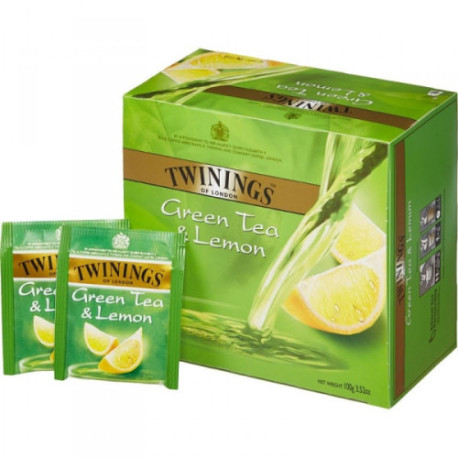 Чай Twinings зеленый с лимоном 50 пакетиков