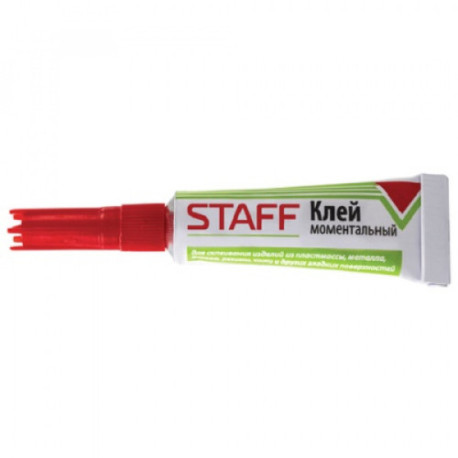Клей моментальный (суперклей) STAFF НОВАЯ УПАКОВКА, 3 г, на ленте, 604224