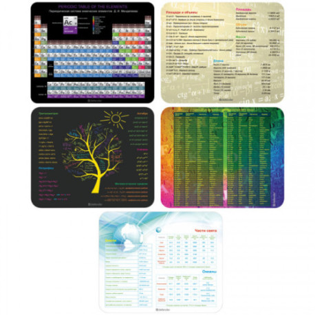 Коврик для мыши Defender School 240*190*0.4мм, ассорти