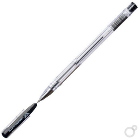 Ручка гелевая Workmate, чёрная, диаметр 0,5 мм, индивидуальный штрихкод, цветная коробочка, 50 штук